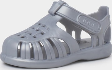 Claquettes / Tongs IGOR en argent : devant