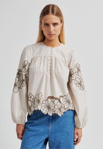 Chemisier 'Elinor' SECOND FEMALE en beige : devant