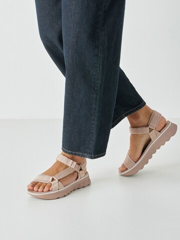 Tamaris Sandaal in Beige: voorkant