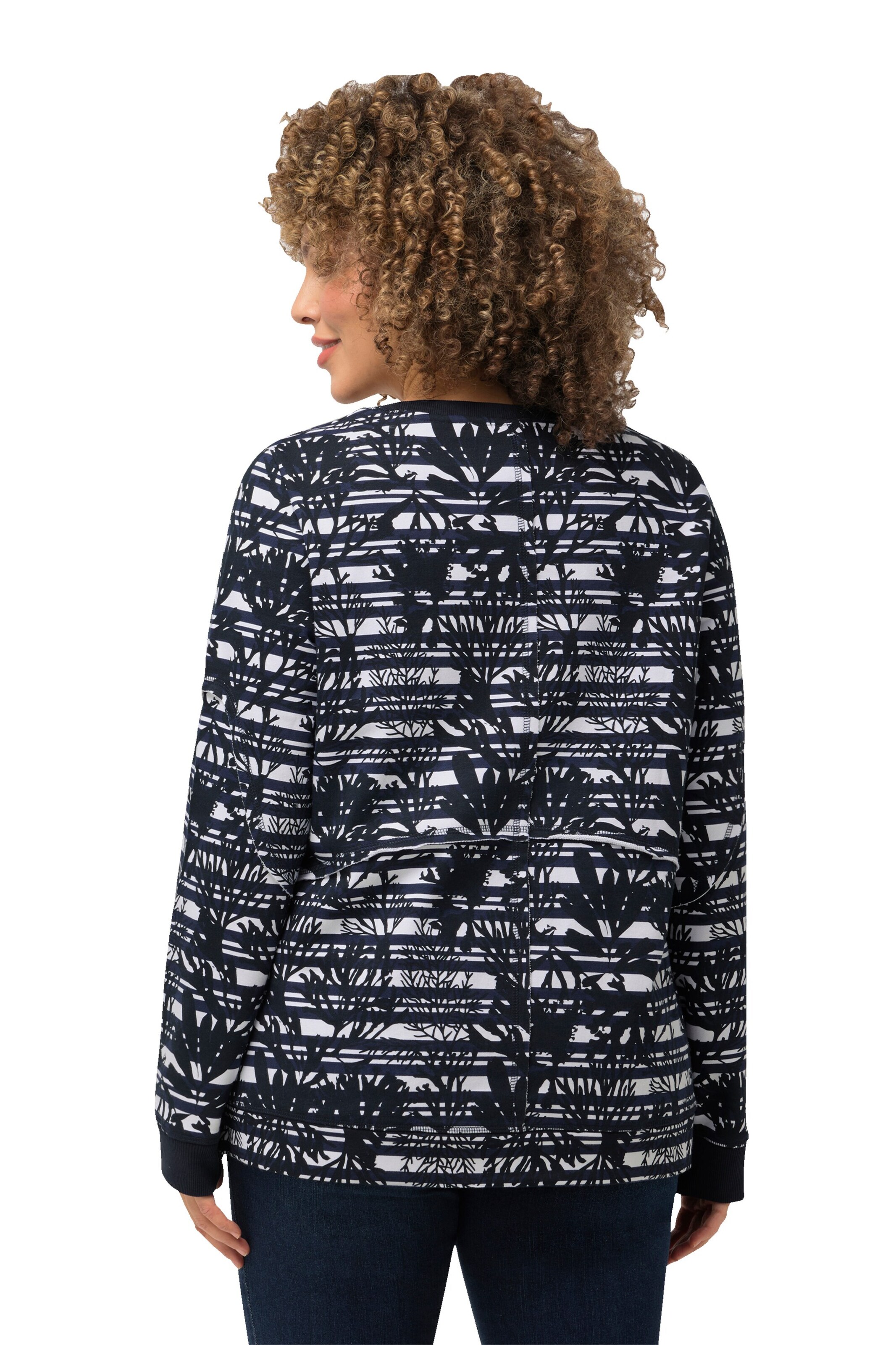 Ulla Popken Sweatshirt in Blue