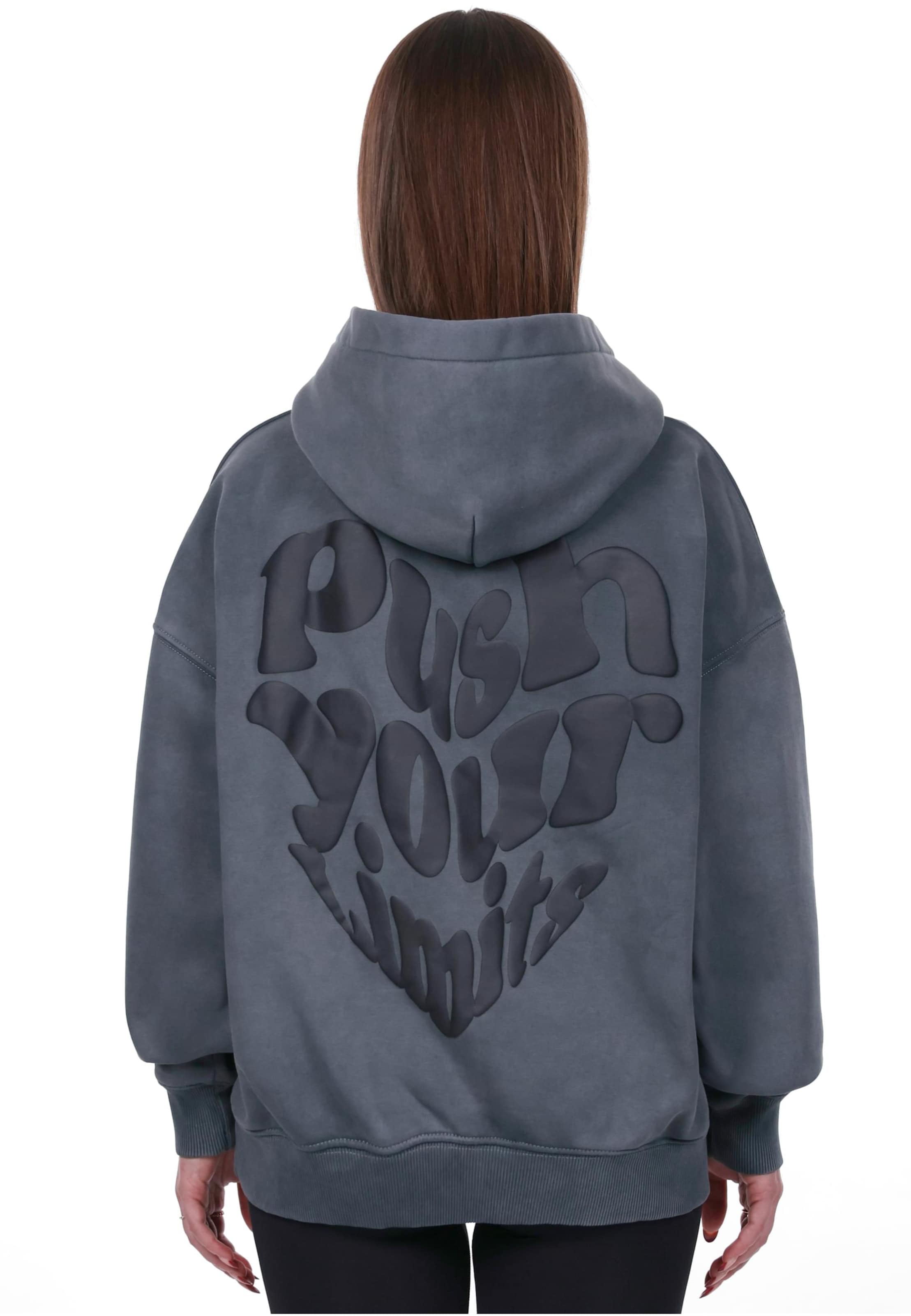 Dropsize Mikina 'Limits' – šedá: přední strana