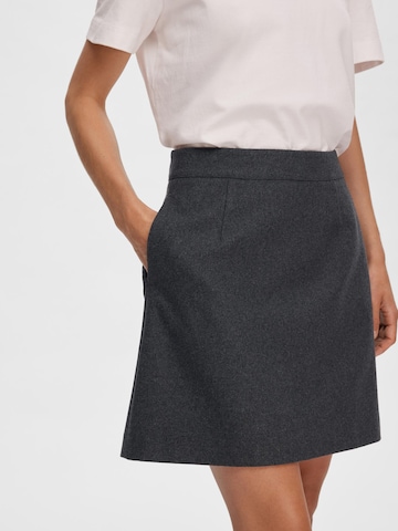 SELECTED FEMME Rok in Grijs