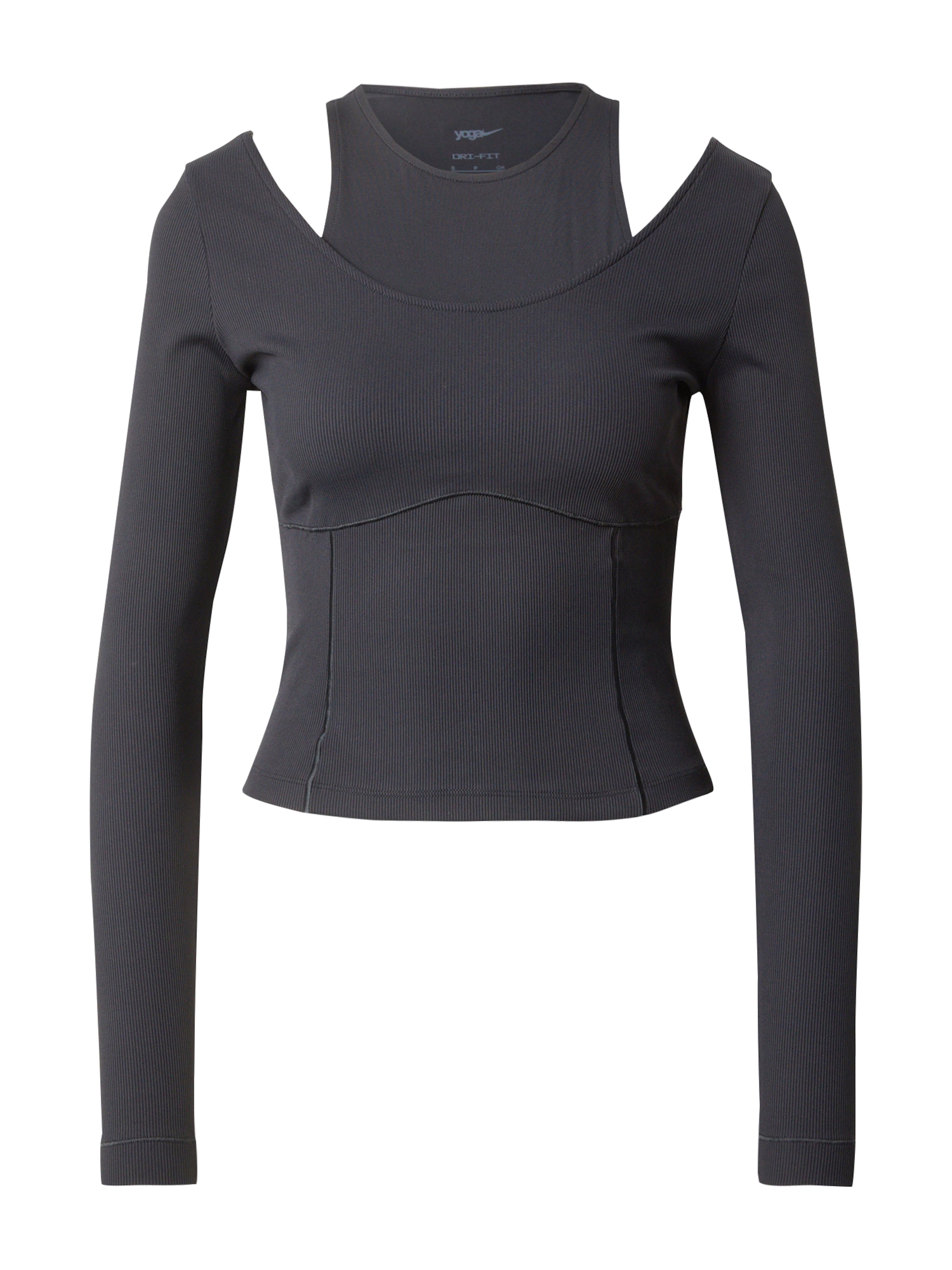 NIKE Funktsionaalne särk 'Luxe', värv must: eest vaates