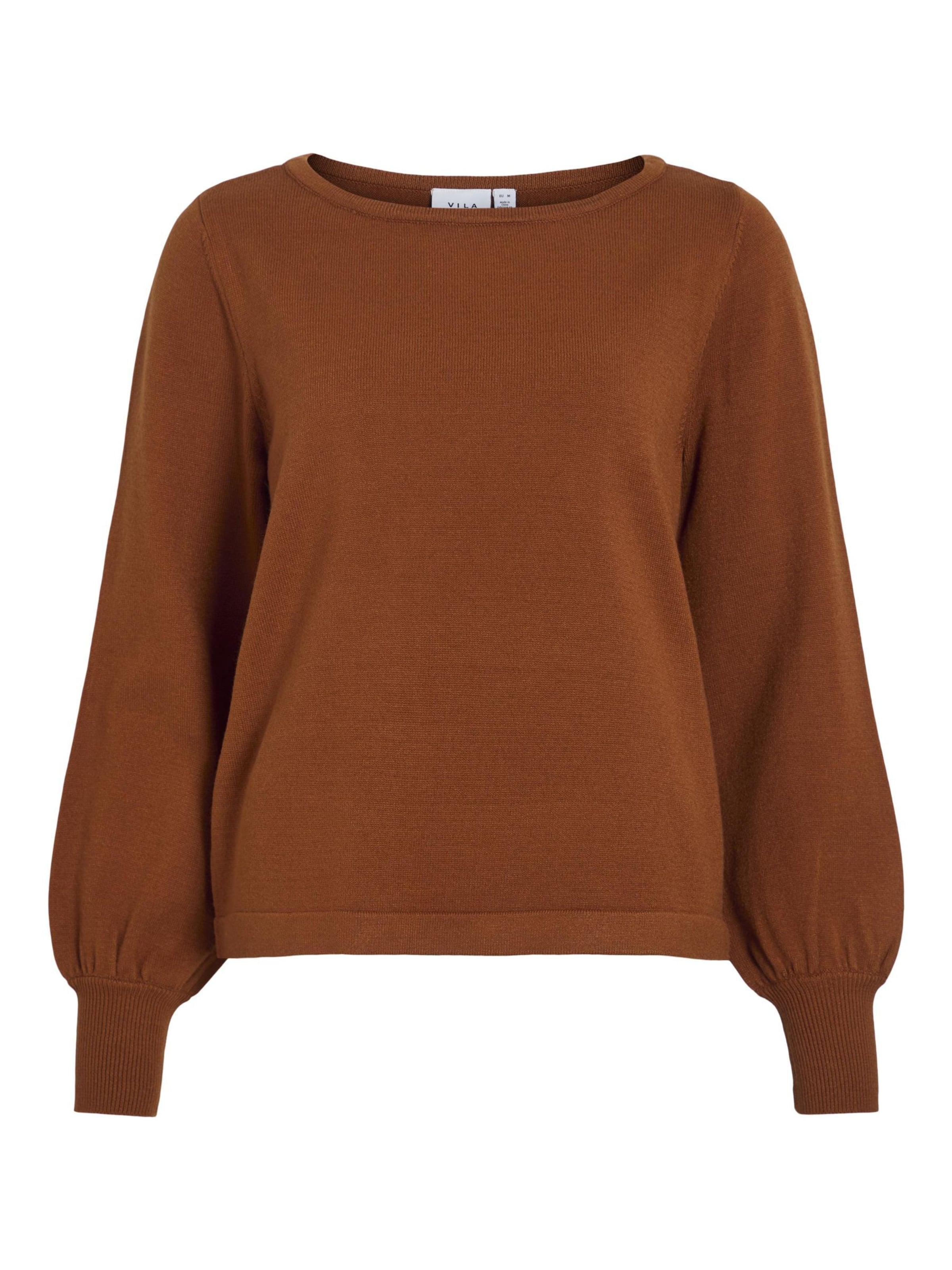 VILA Trui in Bruin: voorkant