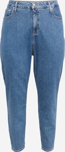 Calvin Klein Jeans Plus Džinsi 'MOM Jeans PLUS', krāsa - zils džinss / balts, Preces skats