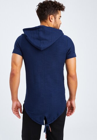 Leif Nelson Zip-Up Hoodie in Blue