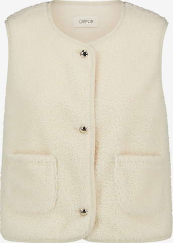 Cartoon Vest in Beige: front