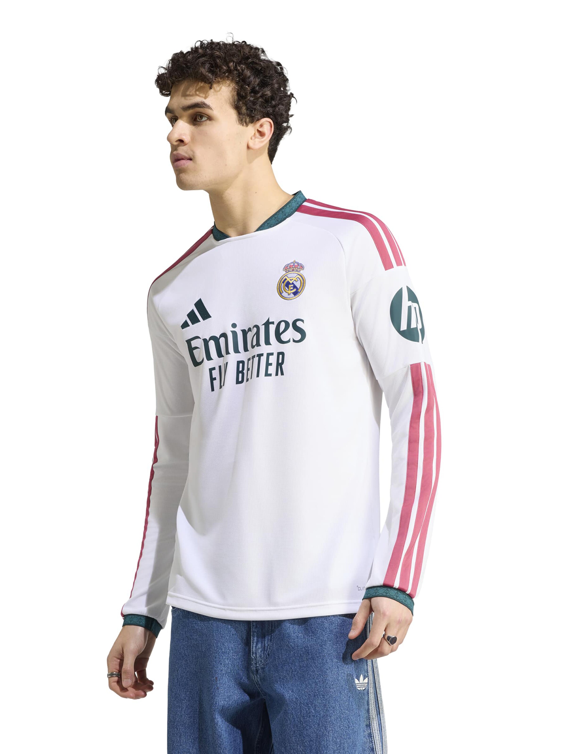 ADIDAS PERFORMANCE Αθλητική φανέλα 'REAL H' σε λευκό: μπροστά