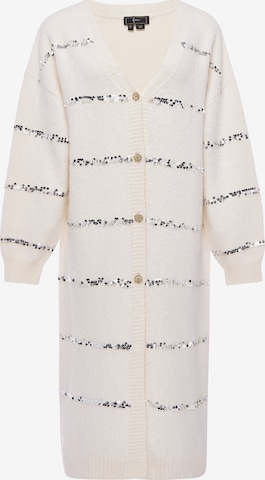 Manteau en tricot 'Festive' faina en blanc : devant