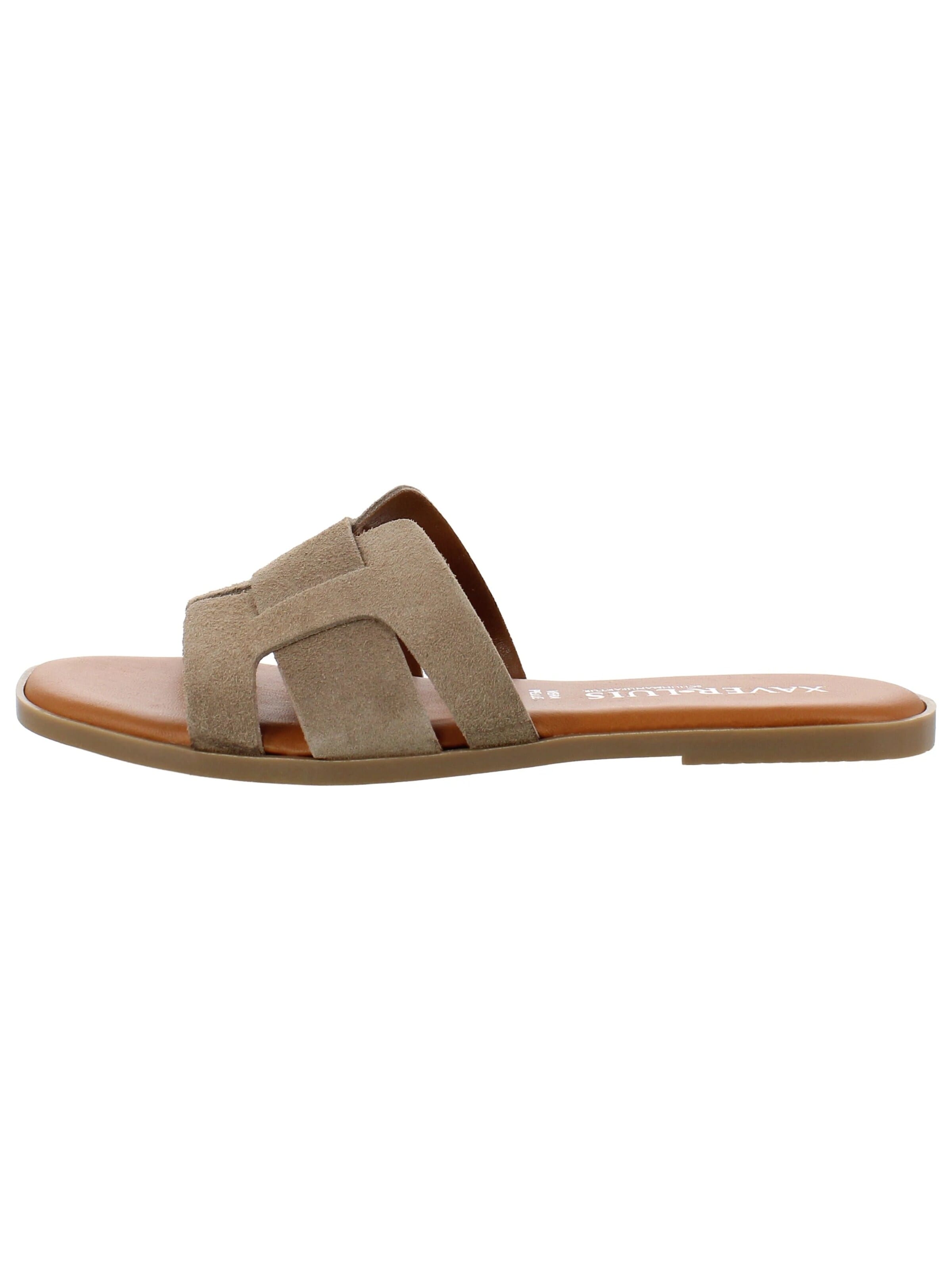 XAVER LUIS Schuhmanufaktur Mules 'Roberta' in Beige: front