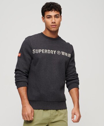 Sweat-shirt Superdry en noir : devant