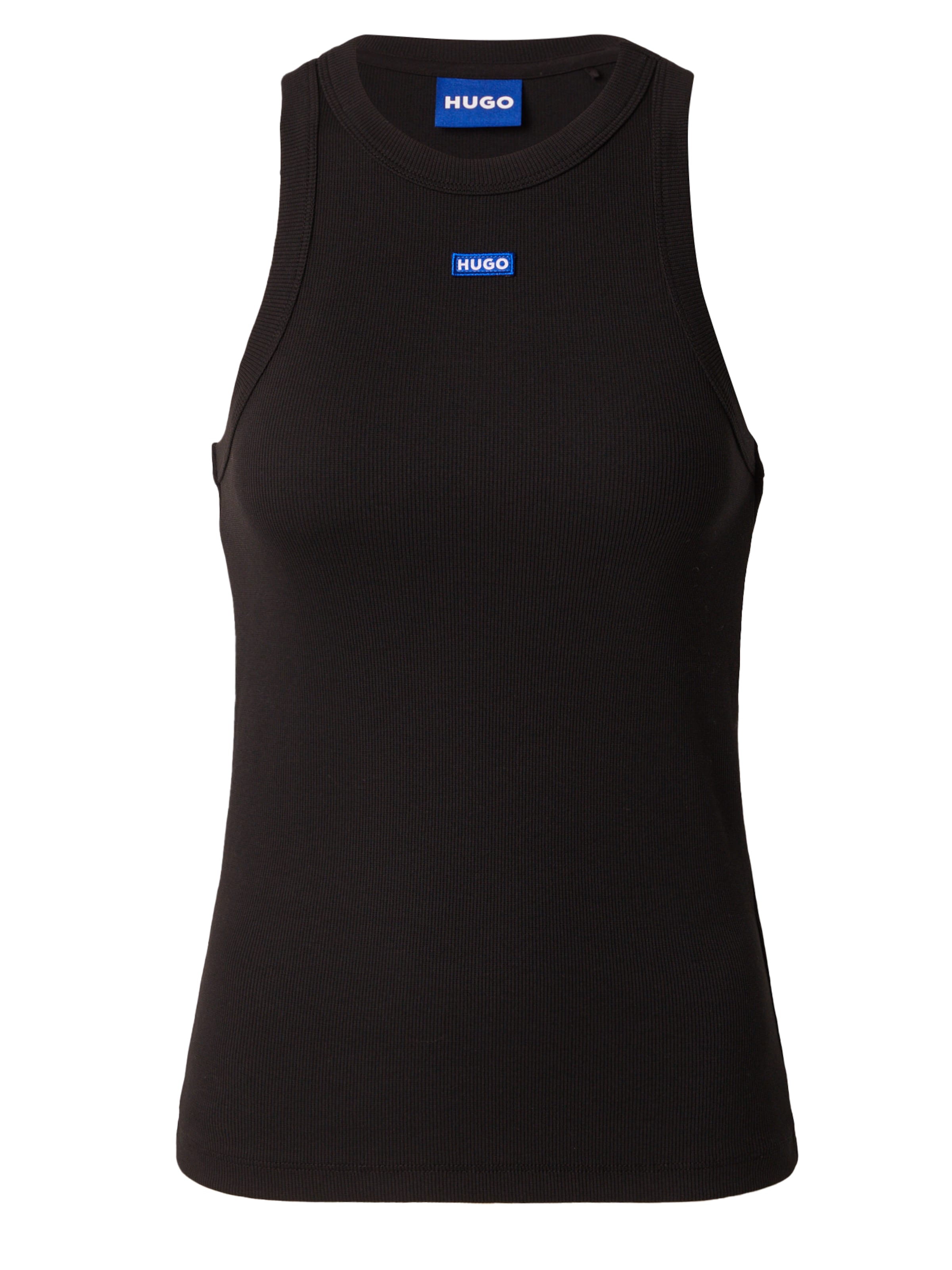 HUGO Topp, värv must: eest vaates