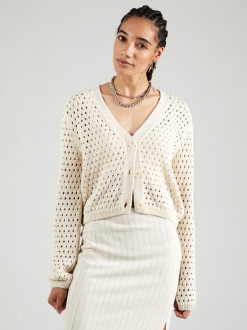ABOUT YOU Knit cardigan 'Cecile' in Beige: front