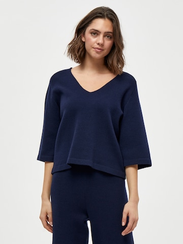 Peppercorn Trui 'Rosalia' in Blauw: voorkant