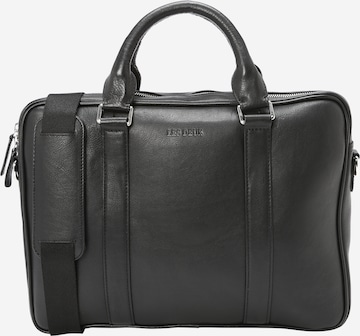 Les Deux Laptop Bag in Black: front