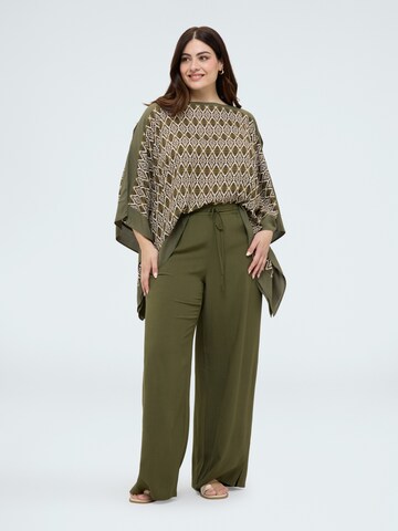 Wide leg Pantaloni di Fiorella Rubino in verde