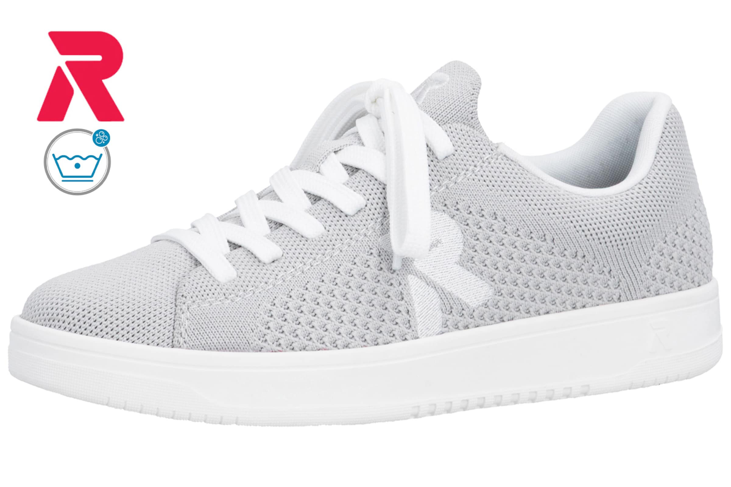 Baskets basses Rieker Sport en gris : devant