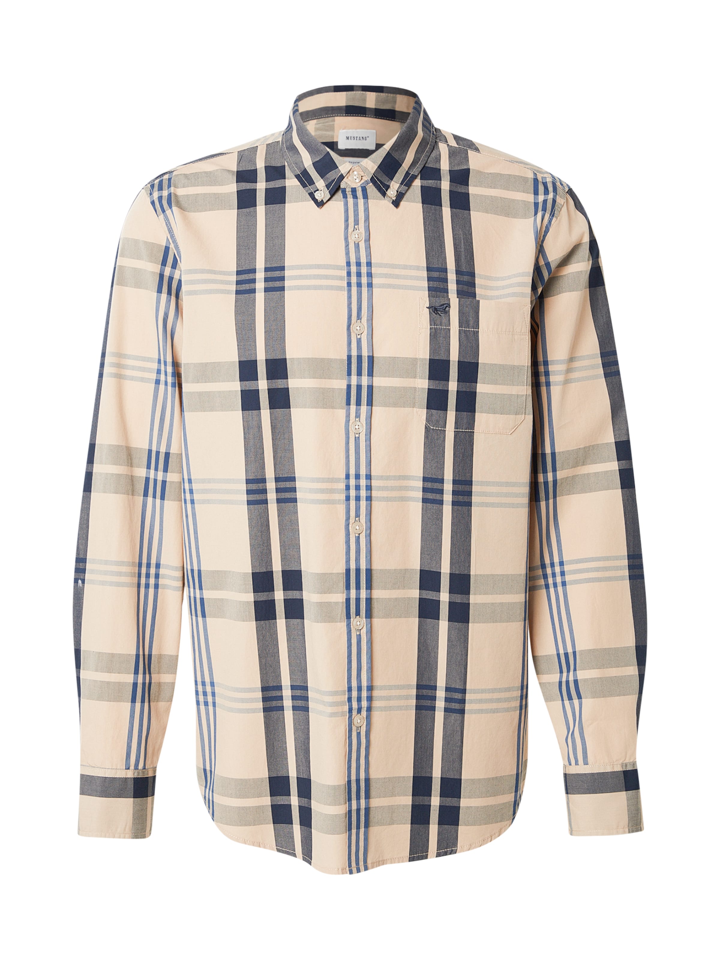 bēšs MUSTANG Standarta piegriezums Krekls 'Chester': no priekšpuses