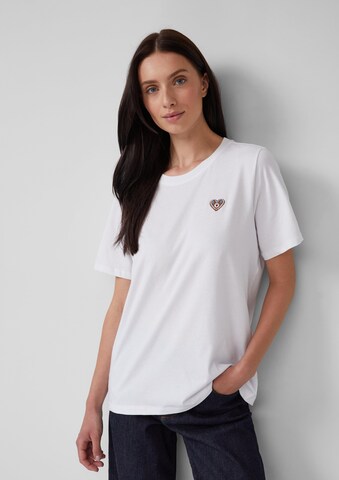 T-shirt s.Oliver en blanc : devant