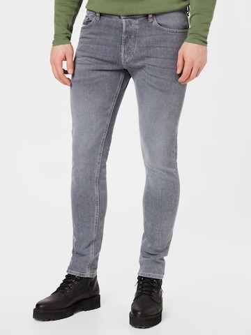 DIESEL Skinny Jeans 'LUSTER' in Grijs: voorkant