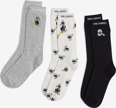 Karl Lagerfeld Zeķes 'Disney X Print', krāsa - pelēks / melns / balts, Preces skats