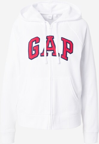 GAP Sweatjacke 'HERITAGE' in Weiß: predná strana