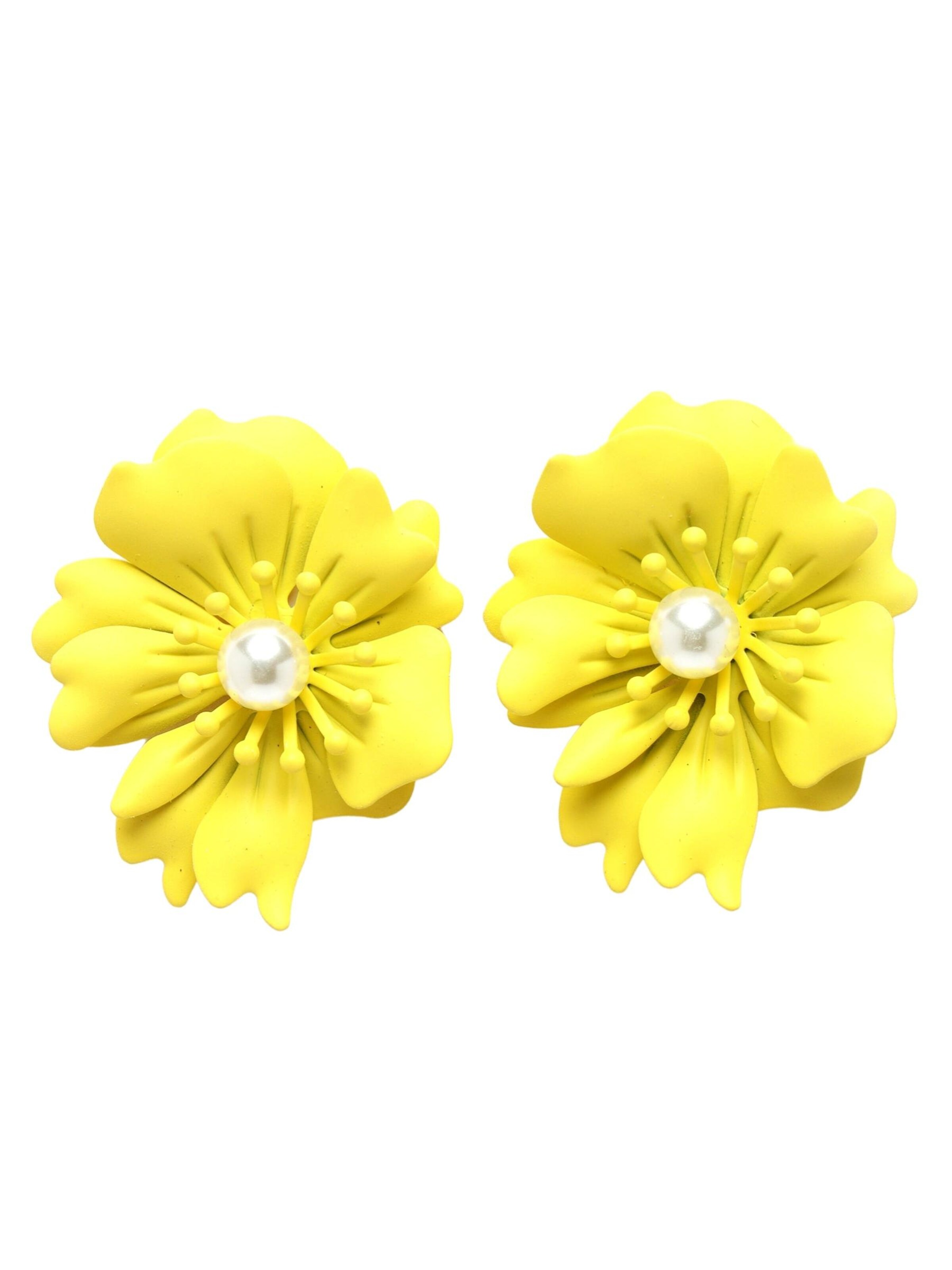 AVANT-GARDE PARIS - Pendientes 'Nicoletaette' en amarillo: frente