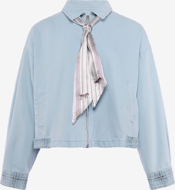 Veste mi-saison Usha en bleu : devant