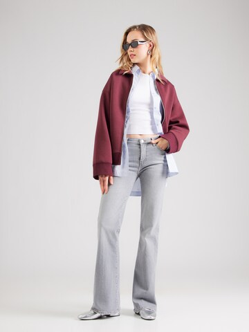 TOPSHOP Sweat jacket 'LINA' in Red