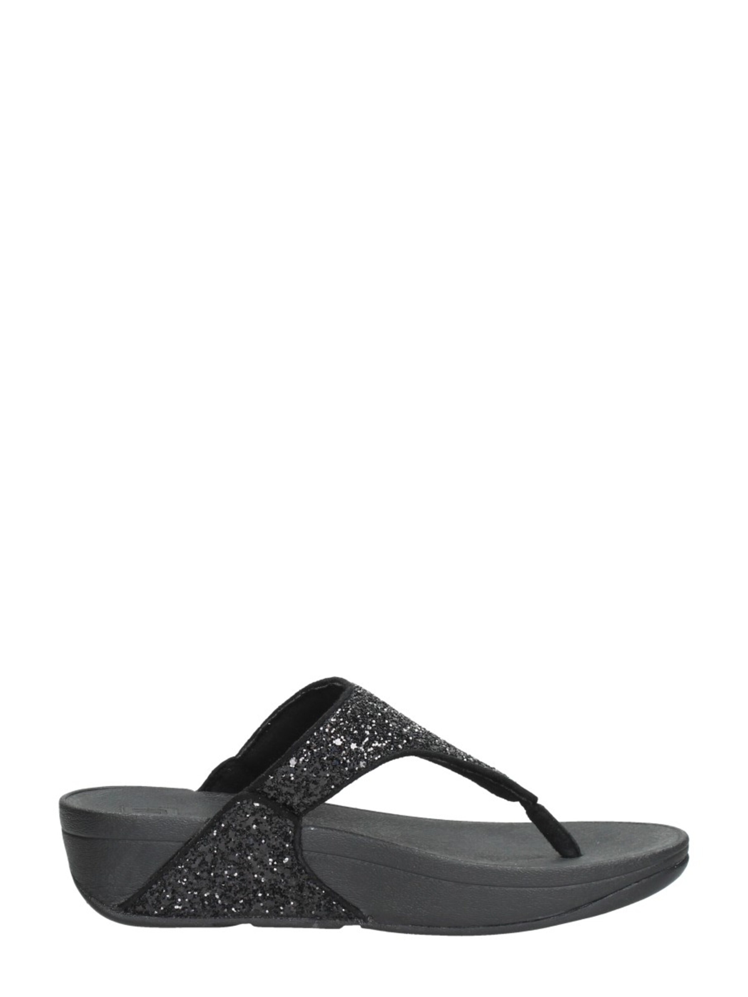 Séparateur d'orteils 'Lulu Glitter Toe - Thongs PU Glitter' FitFlop en noir