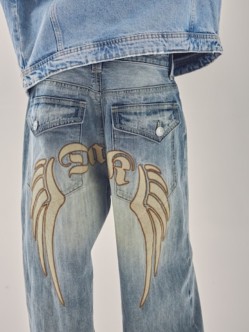 Bershka Baggy Džínsy - Biela