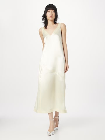 Robe de soirée Calvin Klein en blanc : devant