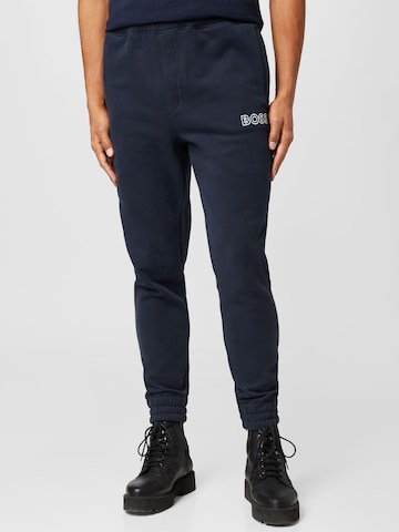 BOSS Orange Tapered Pants 'Selogox' in Blue: front