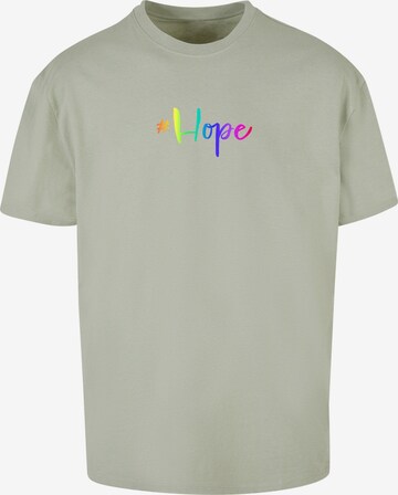 Merchcode Shirt 'Hope Rainbow' in Green: front