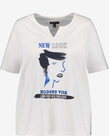 T-shirt Ulla Popken en blanc : devant