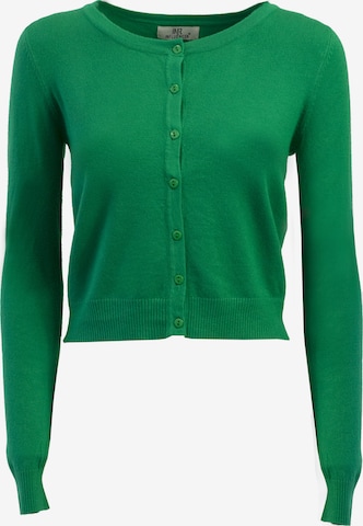 Influencer Плетена жилетка в зелено: отпред