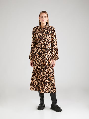 b.young Shirt Dress 'BYIBINE' in Brown: front