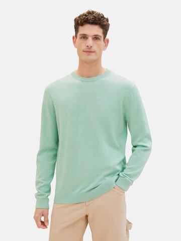 TOM TAILOR Sweater in Green: front