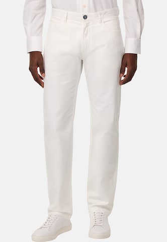 Boggi Milano Slimfit Hose in Weiß: Vorderseite