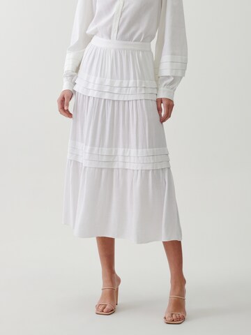 Tussah Skirt 'Laidey' in White: front