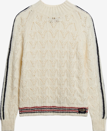 Pull-over Superdry en beige : devant