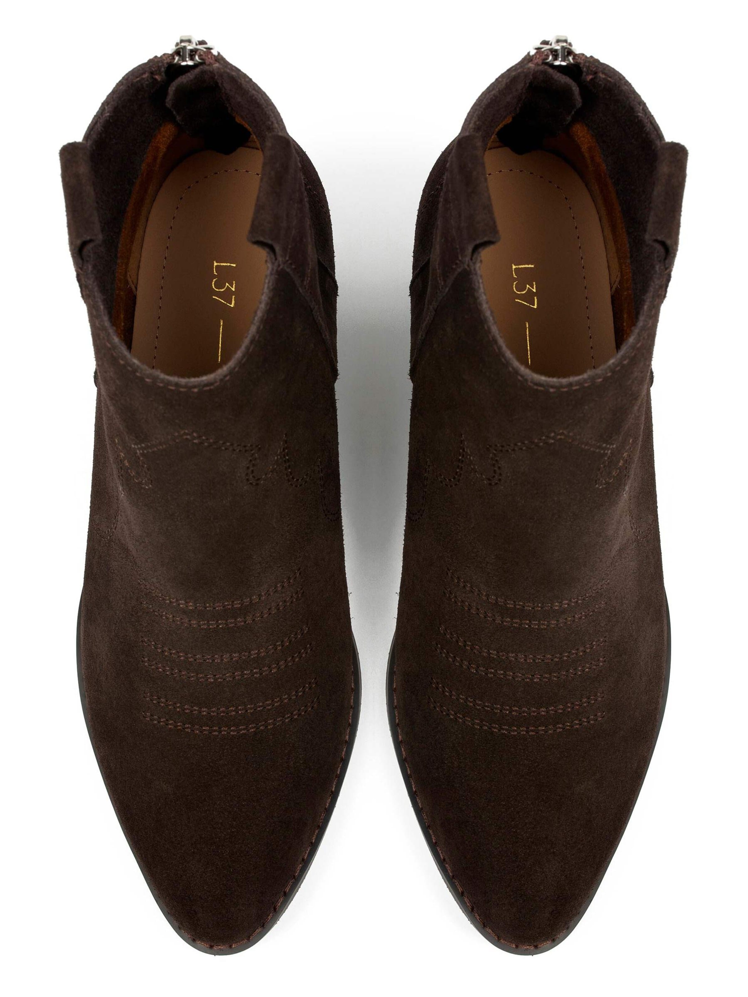 L37 HANDMADE SHOESGležnjače 'FLASHBACK' - smeđa boja