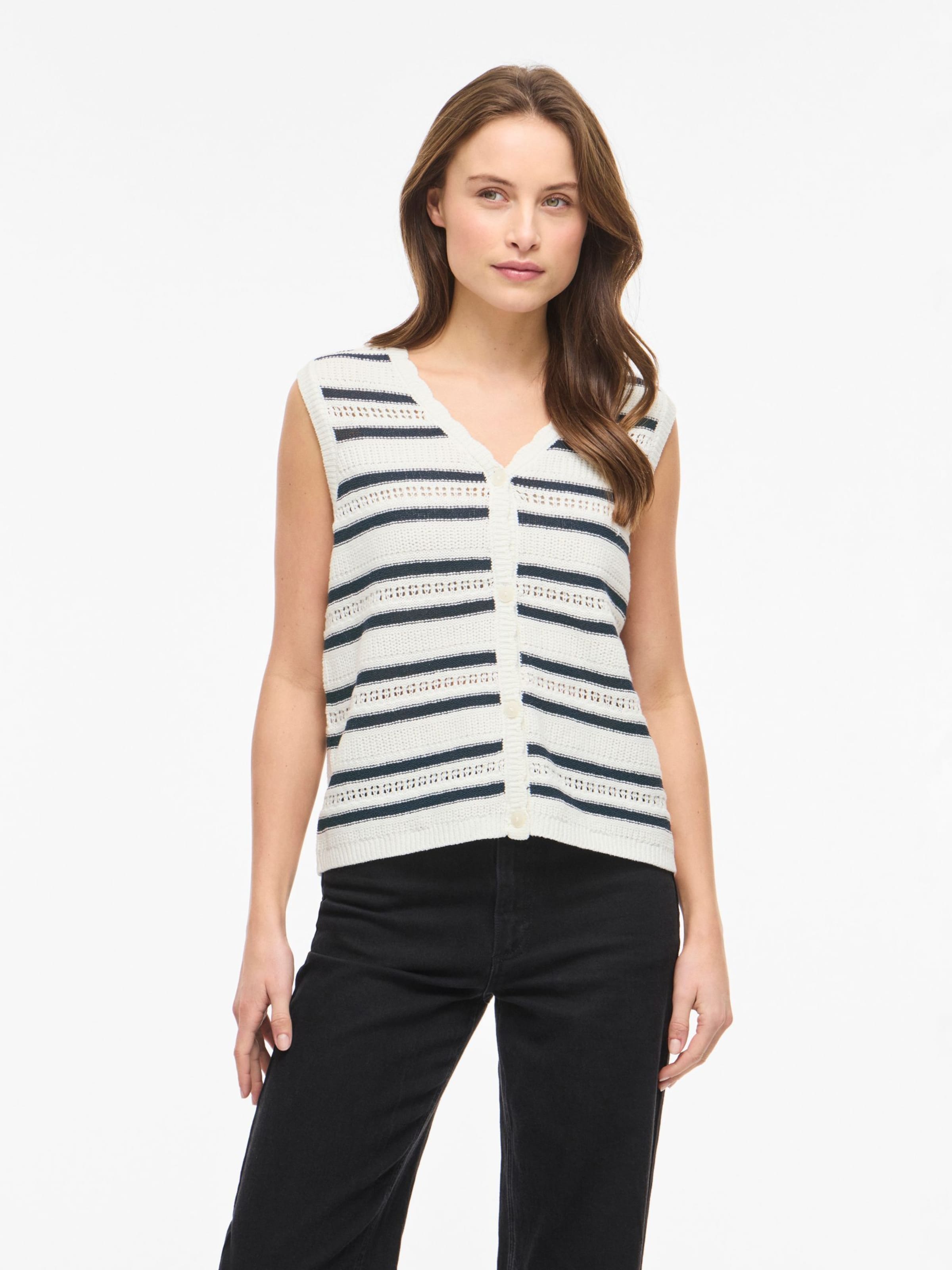 Gilet in maglia 'VIKENGA' di VILA in bianco: frontale