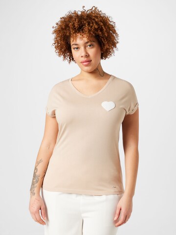 Key Largo T-shirt i beige: framsida