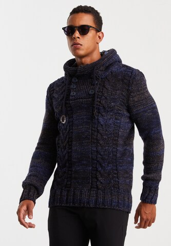 Leif Nelson Strickpullover in Blau