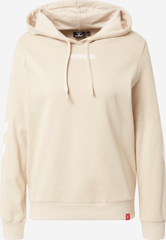 Sweat de sport 'Legacy' Hummel en beige : devant