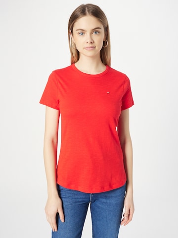 TOMMY HILFIGER T-Shirt '1985 Slim Slub' in Rot: Vorderseite