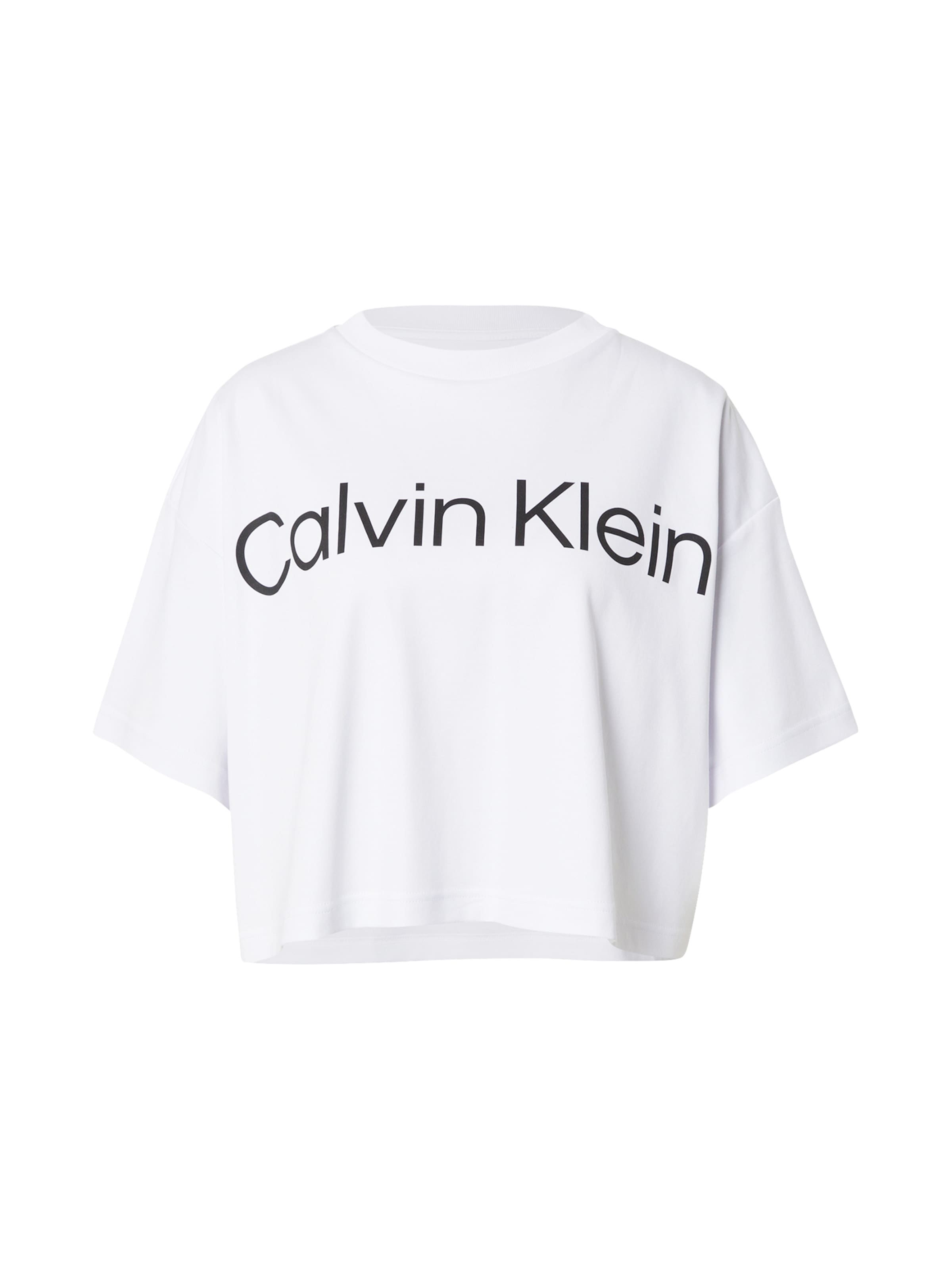 Calvin Klein Υπερμέγεθες μπλουζάκι σε λευκό: μπροστά