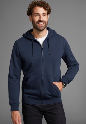 Man's World Zip-Up Hoodie in Blue