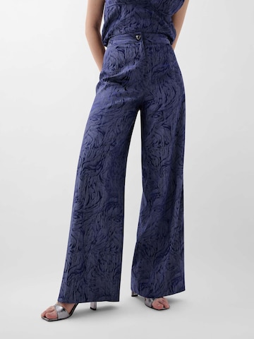 Scalpers Wide Leg Hose in Blau